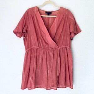 LB Pink Tunic with Silver Metallic Thread